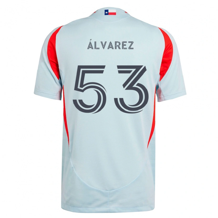 Danxen Kvinnor Giomar Álvarez #53 Mörkgrå Vit Röd Bortatröja Matchtröjor 2026/27 Tröjor T-Tröja