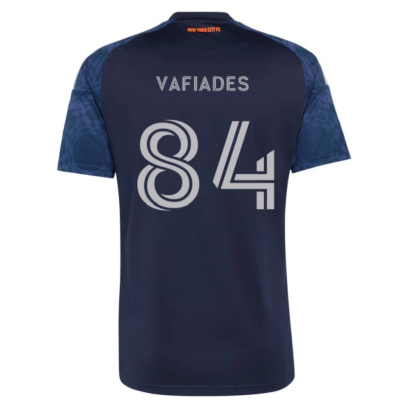 Danxen Kvinnor Niccolo Vafiades #84 Mörkblå Vit Bortatröja Matchtröjor 2026/27 Tröjor T-Tröja