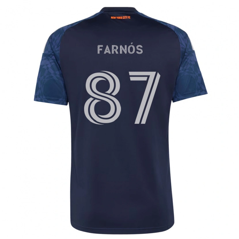 Danxen Kvinnor Arnau Farnós #87 Mörkblå Vit Bortatröja Matchtröjor 2026/27 Tröjor T-Tröja