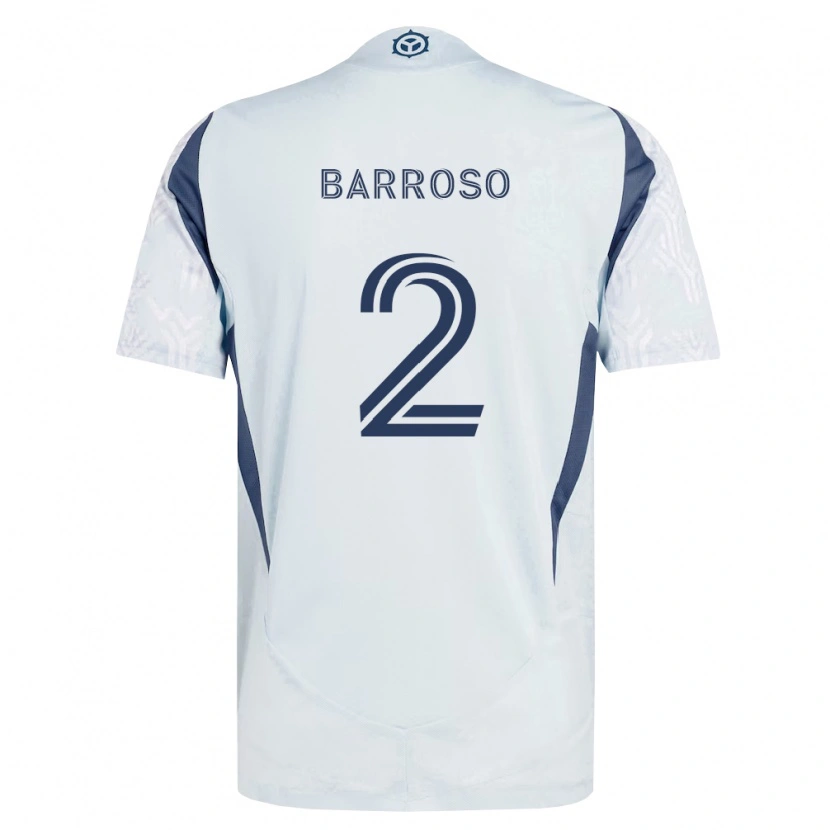 Danxen Kvinnor Leonardo Barroso #2 Blågrå Vit Bortatröja Matchtröjor 2026/27 Tröjor T-Tröja