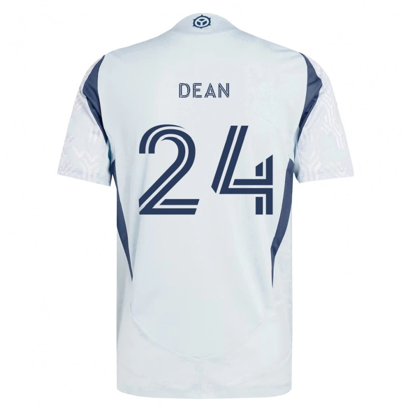 Danxen Kvinnor Jonathan Dean #24 Blågrå Vit Bortatröja Matchtröjor 2026/27 Tröjor T-Tröja