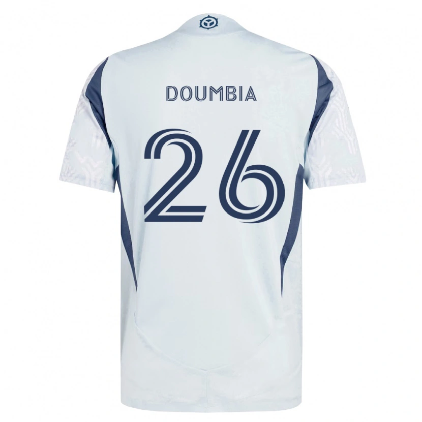 Danxen Kvinnor Ousmane Doumbia #26 Blågrå Vit Bortatröja Matchtröjor 2026/27 Tröjor T-Tröja