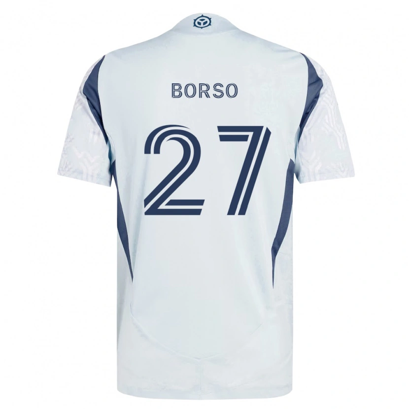 Danxen Kvinnor Dylan Borso #27 Blågrå Vit Bortatröja Matchtröjor 2026/27 Tröjor T-Tröja