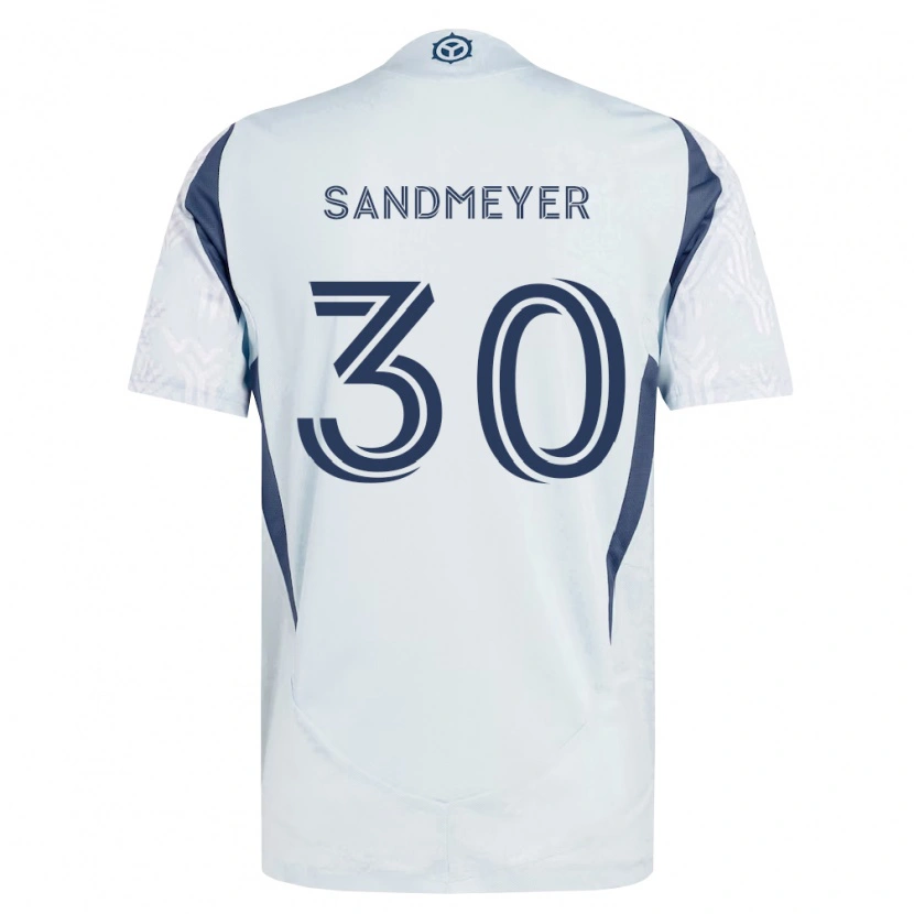 Danxen Kvinnor Jack Sandmeyer #30 Blågrå Vit Bortatröja Matchtröjor 2026/27 Tröjor T-Tröja