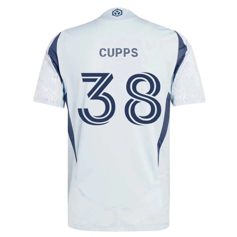 Danxen Kvinnor Christopher Cupps #38 Blågrå Vit Bortatröja Matchtröjor 2026/27 Tröjor T-Tröja