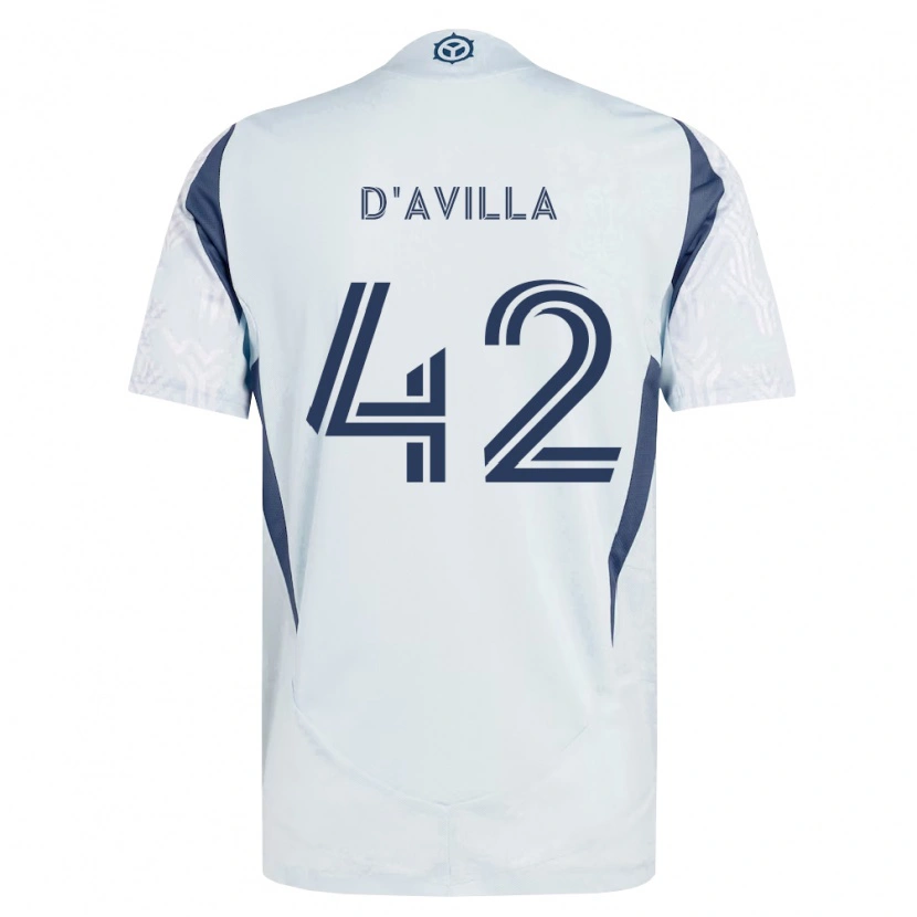 Danxen Kvinnor Djé D'avilla #42 Blågrå Vit Bortatröja Matchtröjor 2026/27 Tröjor T-Tröja