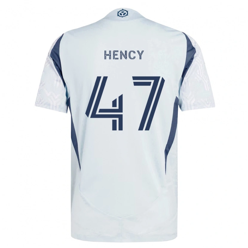 Danxen Kvinnor Billy Hency #47 Blågrå Vit Bortatröja Matchtröjor 2026/27 Tröjor T-Tröja