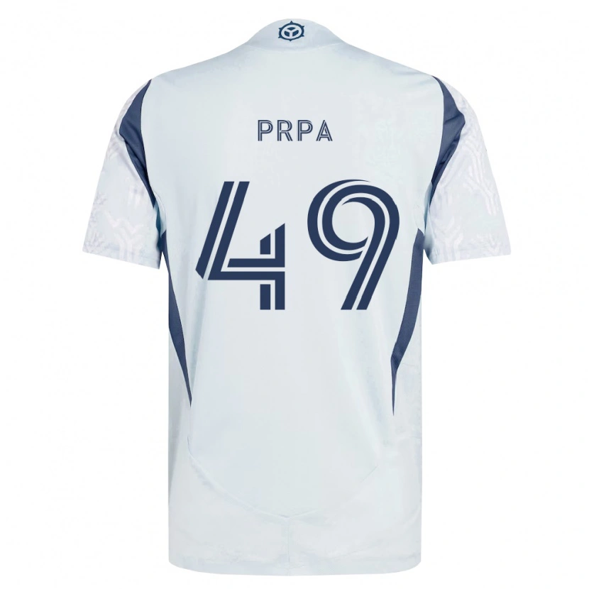 Danxen Kvinnor Luka Prpa #49 Blågrå Vit Bortatröja Matchtröjor 2026/27 Tröjor T-Tröja