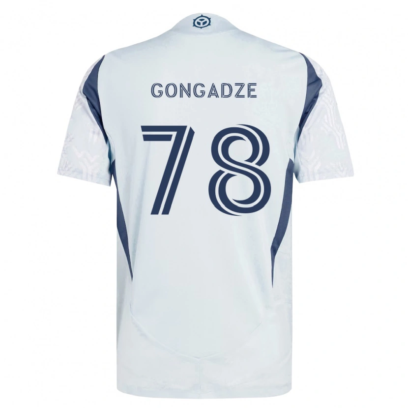 Danxen Kvinnor Giorgi Gongadze #78 Blågrå Vit Bortatröja Matchtröjor 2026/27 Tröjor T-Tröja