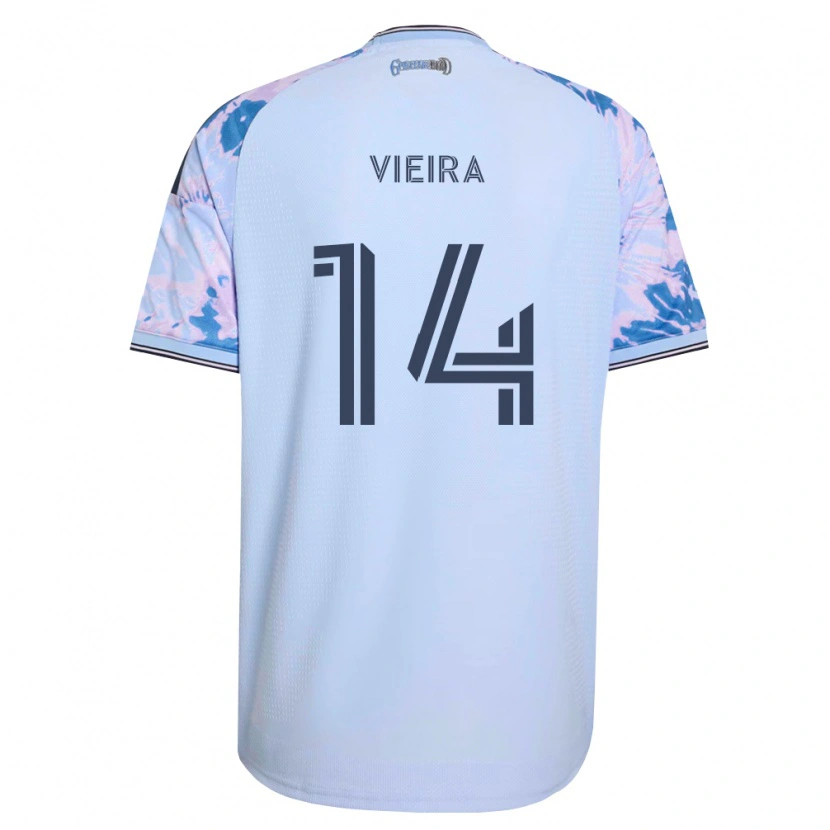 Danxen Kvinnor Ronaldo Vieira #14 Kungligt Blå Vit Svart Bortatröja Matchtröjor 2026/27 Tröjor T-Tröja