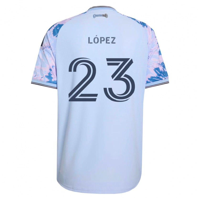 Danxen Kvinnor Hernán López #23 Kungligt Blå Vit Svart Bortatröja Matchtröjor 2026/27 Tröjor T-Tröja