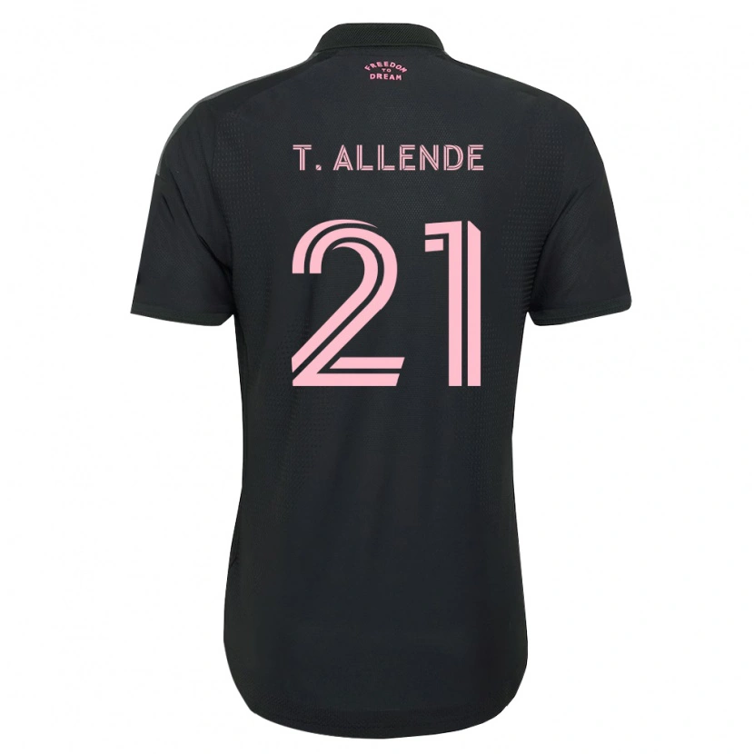 Danxen Kvinnor Tadeo Allende #21 Rosa Svart Vit Bortatröja Matchtröjor 2026/27 Tröjor T-Tröja