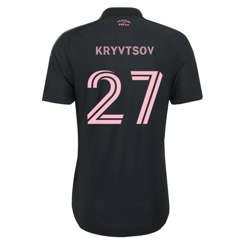 Danxen Kvinnor Sergiy Kryvtsov #27 Rosa Svart Vit Bortatröja Matchtröjor 2026/27 Tröjor T-Tröja