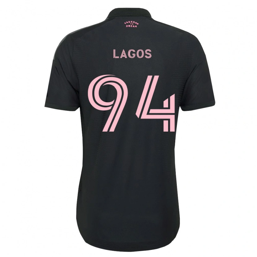 Danxen Kvinnor Diego Lagos #94 Rosa Svart Vit Bortatröja Matchtröjor 2026/27 Tröjor T-Tröja