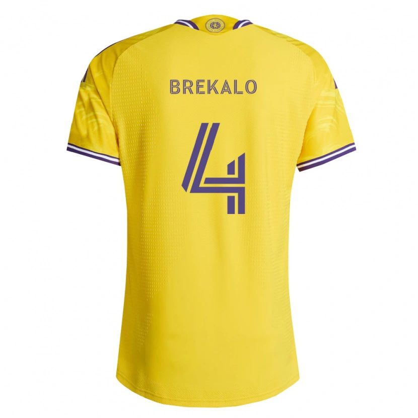 Danxen Kvinnor David Brekalo #4 Gul Lila Bortatröja Matchtröjor 2026/27 Tröjor T-Tröja