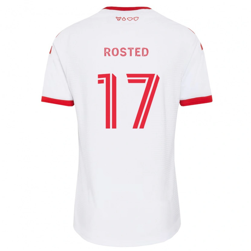 Danxen Kvinnor Sigurd Rosted #17 Vit Röd Svart Bortatröja Matchtröjor 2026/27 Tröjor T-Tröja