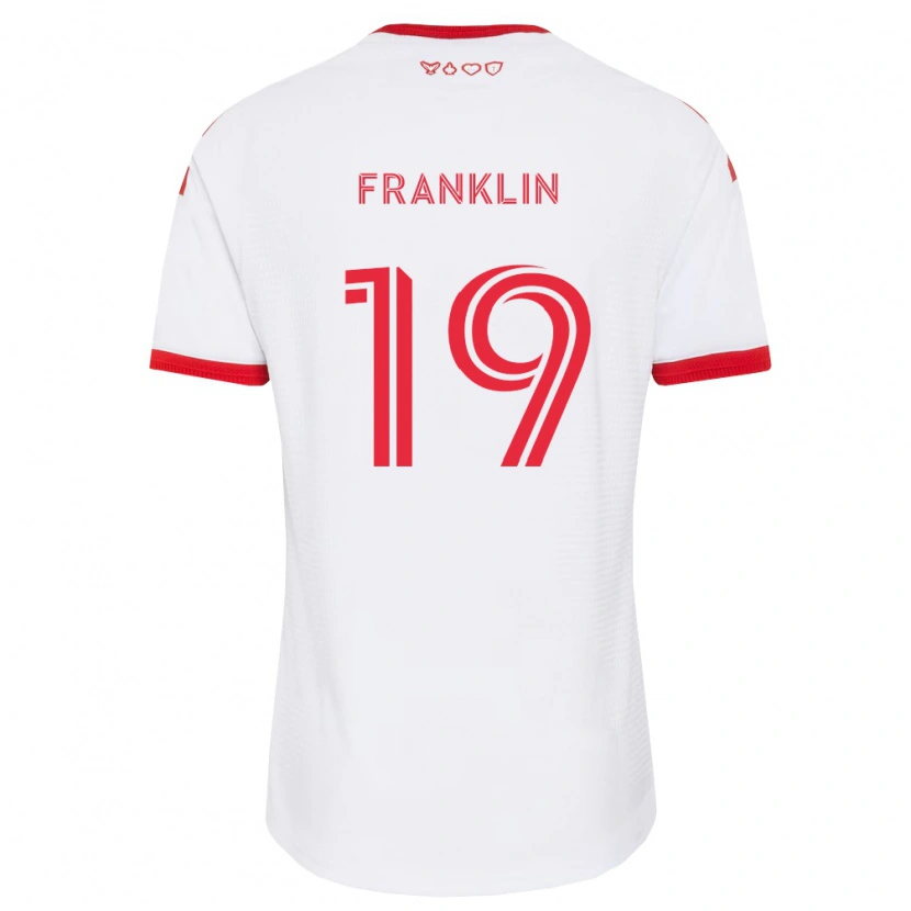 Danxen Kvinnor Kobe Franklin #19 Vit Röd Svart Bortatröja Matchtröjor 2026/27 Tröjor T-Tröja