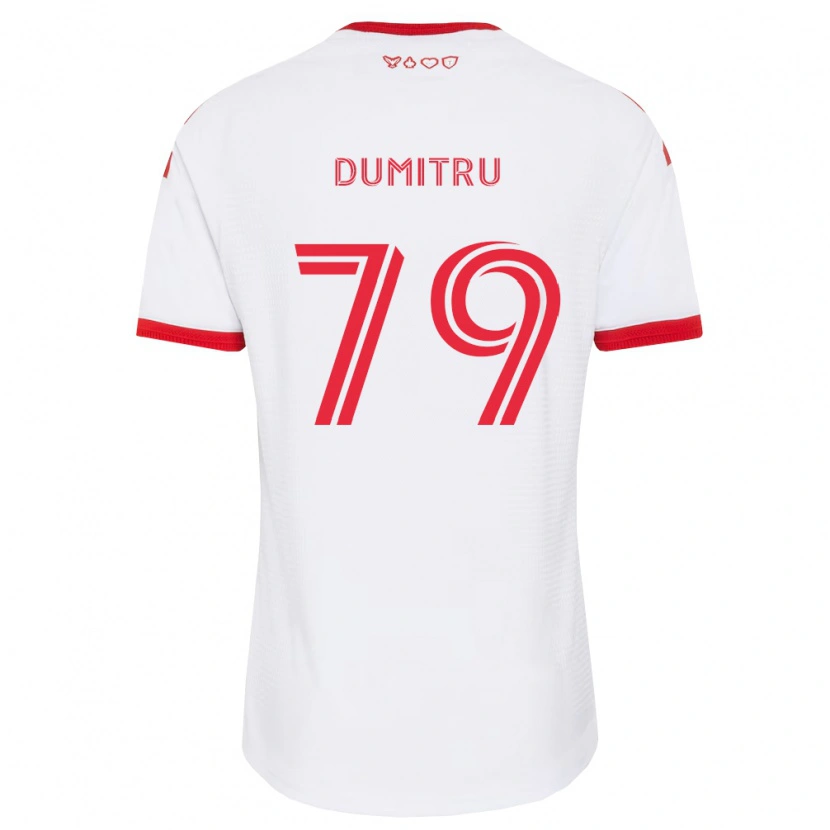 Danxen Kvinnor Andrei Dumitru #79 Vit Röd Svart Bortatröja Matchtröjor 2026/27 Tröjor T-Tröja