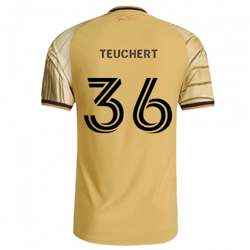 Danxen Kvinnor Cedric Teuchert #36 Brun Gul Svart Bortatröja Matchtröjor 2026/27 Tröjor T-Tröja