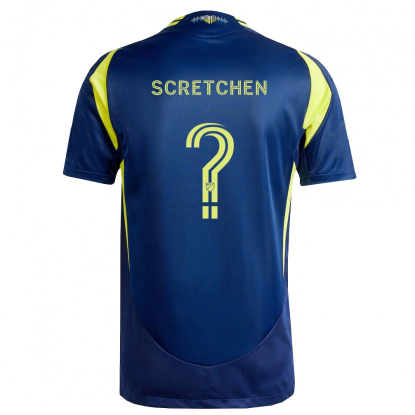 Danxen Kvinnor Cannon Scretchen #0 Gul Marinblå Bortatröja Matchtröjor 2026/27 Tröjor T-Tröja