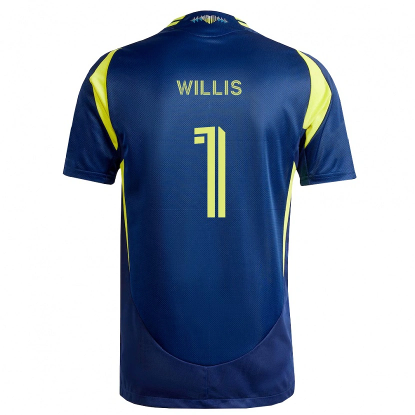 Danxen Kvinnor Joe Willis #1 Gul Marinblå Bortatröja Matchtröjor 2026/27 Tröjor T-Tröja