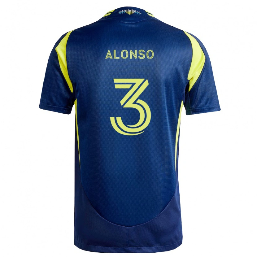 Danxen Kvinnor Gabriel Alonso #3 Gul Marinblå Bortatröja Matchtröjor 2026/27 Tröjor T-Tröja
