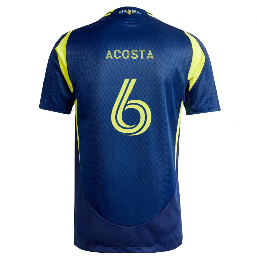 Danxen Kvinnor Bryan Acosta #6 Gul Marinblå Bortatröja Matchtröjor 2026/27 Tröjor T-Tröja