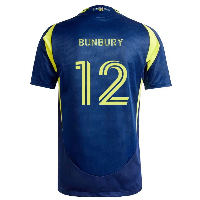 Danxen Kvinnor Teal Bunbury #12 Gul Marinblå Bortatröja Matchtröjor 2026/27 Tröjor T-Tröja
