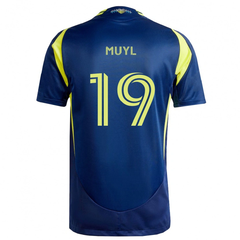 Danxen Kvinnor Alex Muyl #19 Gul Marinblå Bortatröja Matchtröjor 2026/27 Tröjor T-Tröja