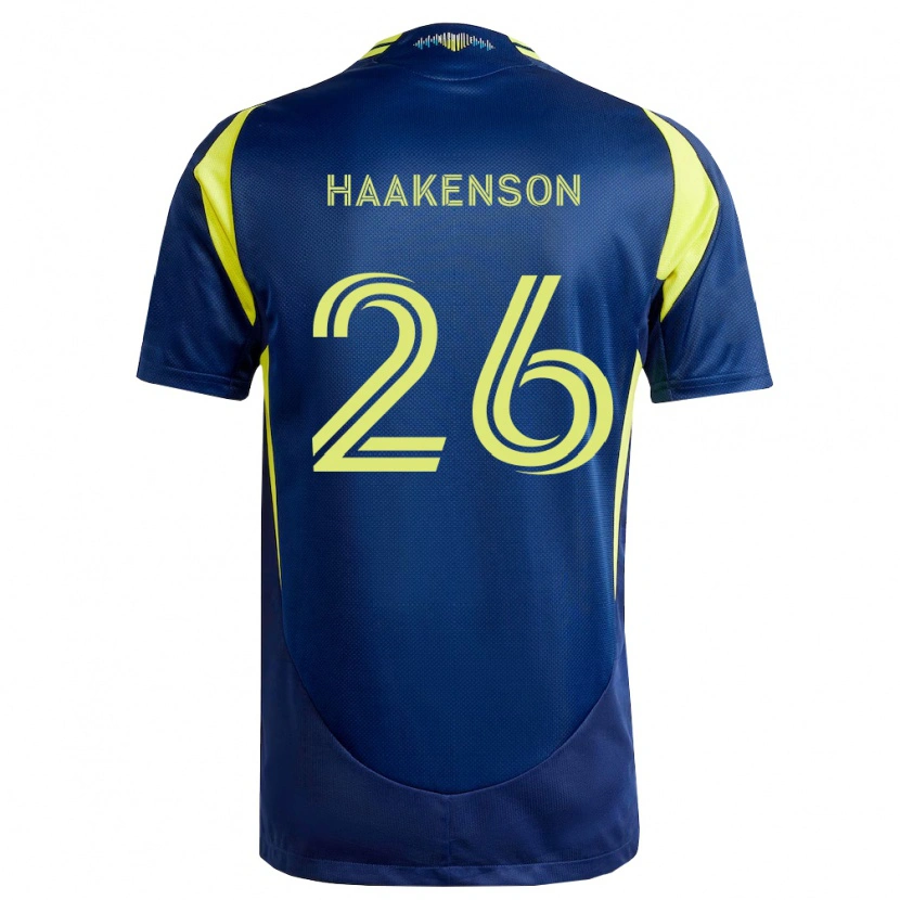 Danxen Kvinnor Luke Haakenson #26 Gul Marinblå Bortatröja Matchtröjor 2026/27 Tröjor T-Tröja