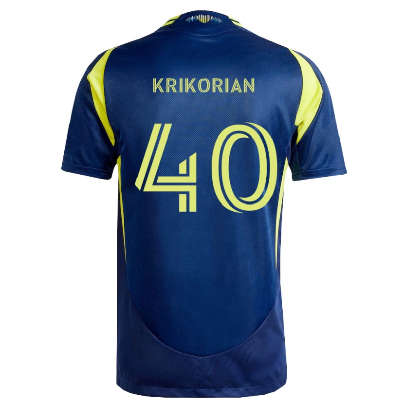 Danxen Kvinnor Andre Krikorian #40 Gul Marinblå Bortatröja Matchtröjor 2026/27 Tröjor T-Tröja