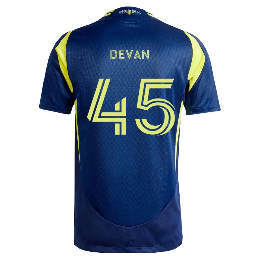 Danxen Kvinnor Liam Devan #45 Gul Marinblå Bortatröja Matchtröjor 2026/27 Tröjor T-Tröja