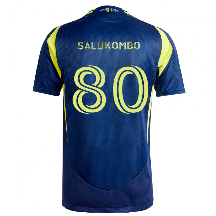 Danxen Kvinnor David Salukombo #80 Gul Marinblå Bortatröja Matchtröjor 2026/27 Tröjor T-Tröja
