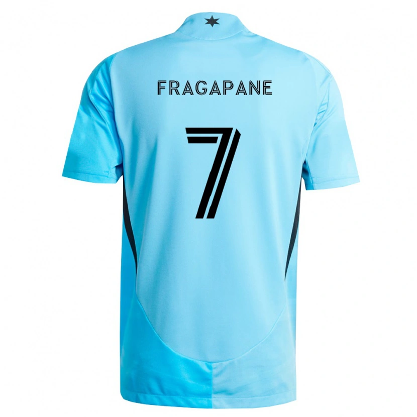 Danxen Kvinnor Franco Fragapane #7 Ljusblå Svart Bortatröja Matchtröjor 2026/27 Tröjor T-Tröja
