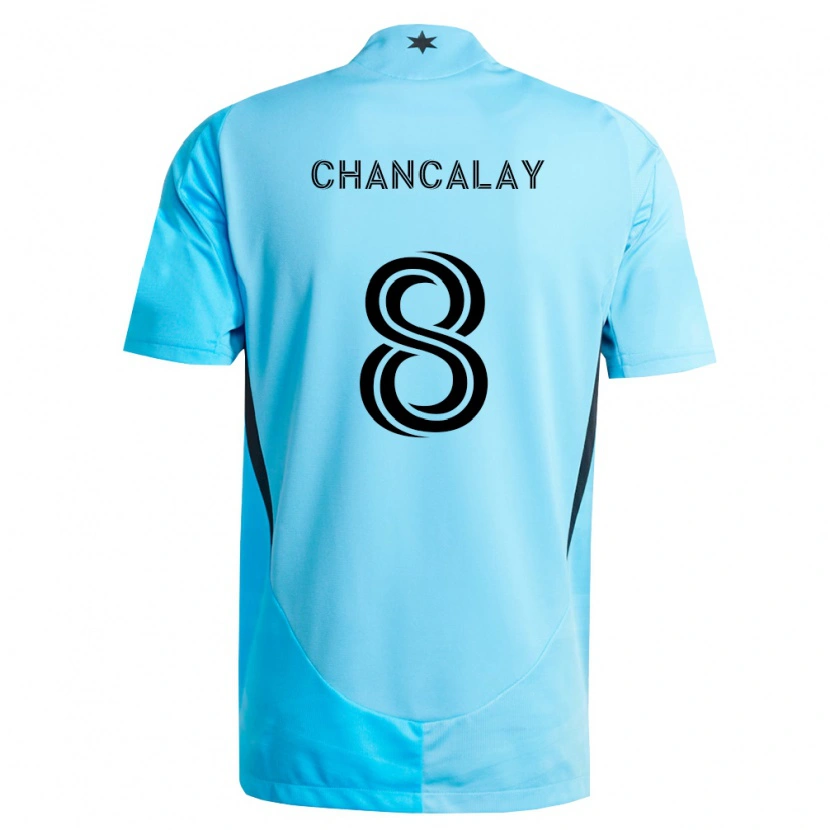 Danxen Kvinnor Tomás Chancalay #8 Ljusblå Svart Bortatröja Matchtröjor 2026/27 Tröjor T-Tröja