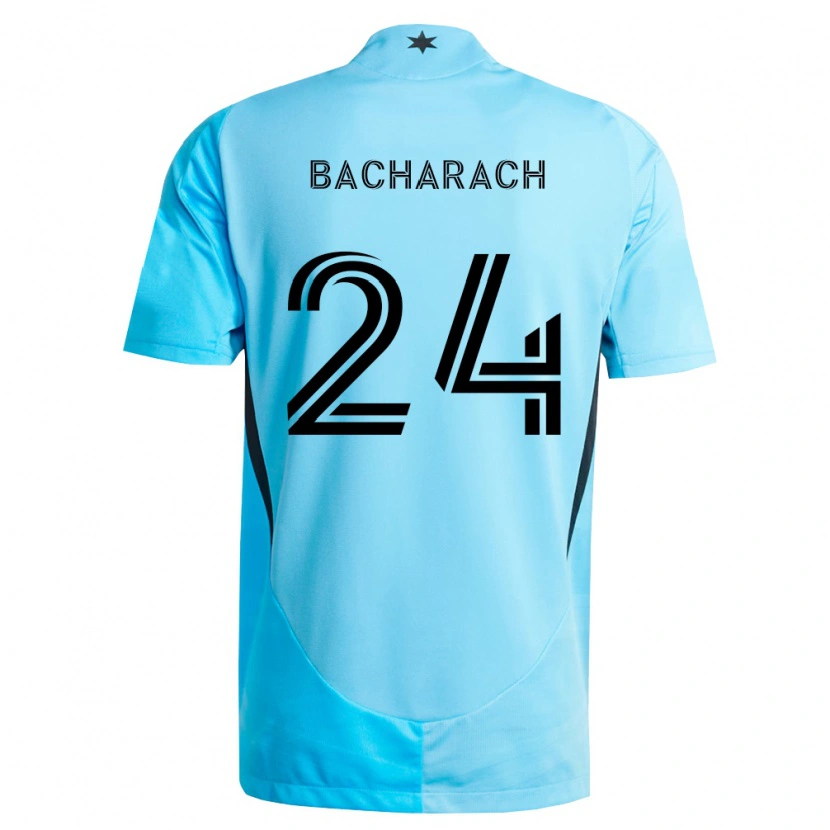 Danxen Kvinnor Hugo Bacharach #24 Ljusblå Svart Bortatröja Matchtröjor 2026/27 Tröjor T-Tröja