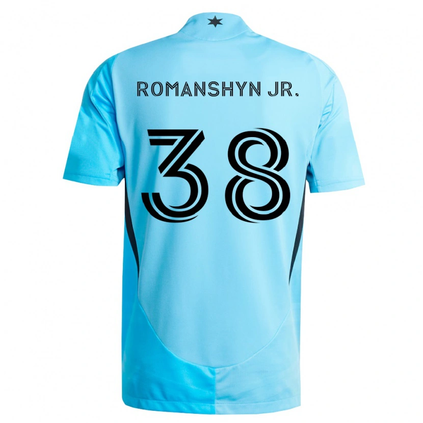 Danxen Kvinnor Kage Romanshyn Jr. #38 Ljusblå Svart Bortatröja Matchtröjor 2026/27 Tröjor T-Tröja