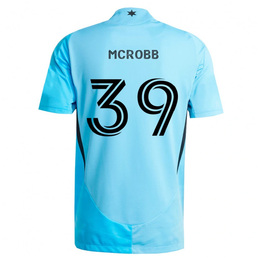 Danxen Kvinnor Finn Mcrobb #39 Ljusblå Svart Bortatröja Matchtröjor 2026/27 Tröjor T-Tröja