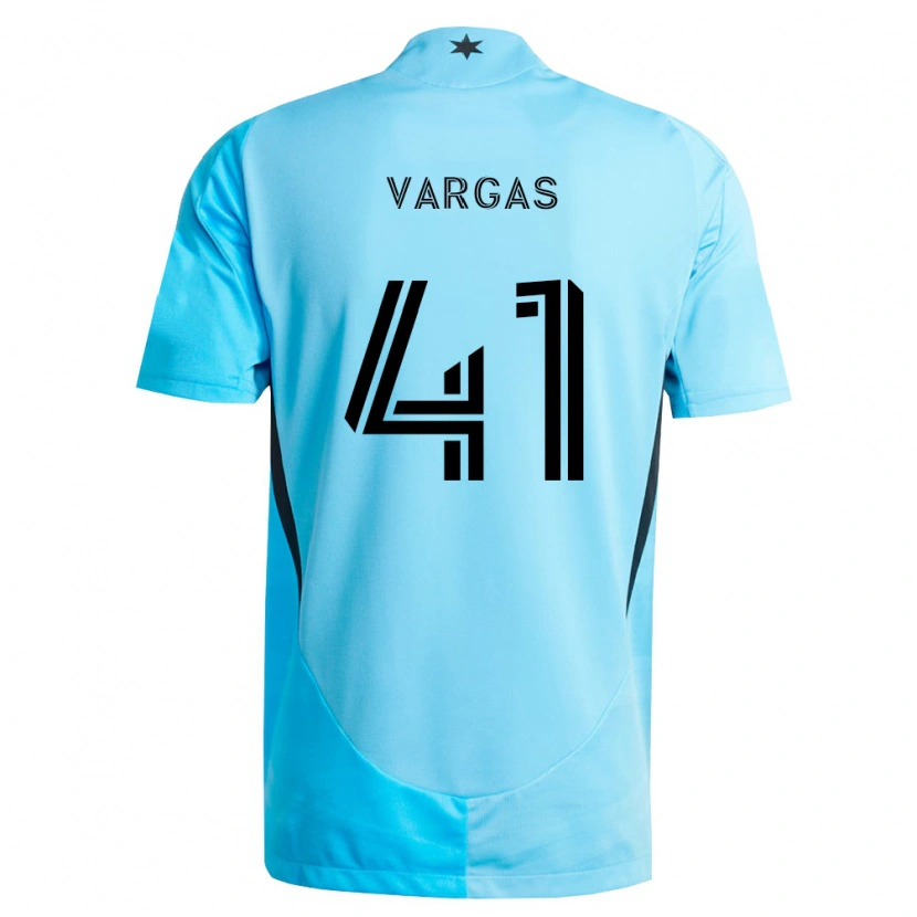 Danxen Kvinnor Dominick Vargas #41 Ljusblå Svart Bortatröja Matchtröjor 2026/27 Tröjor T-Tröja