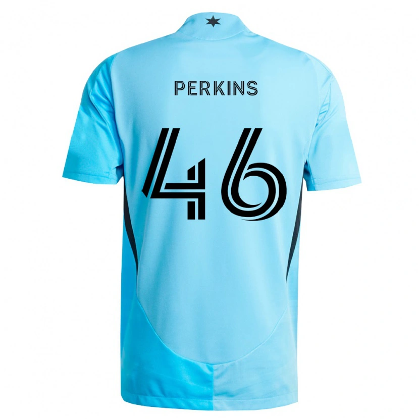 Danxen Kvinnor Keane Perkins #46 Ljusblå Svart Bortatröja Matchtröjor 2026/27 Tröjor T-Tröja