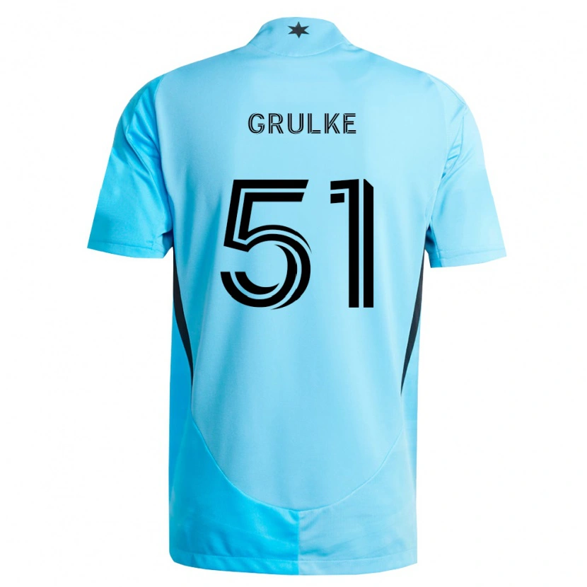 Danxen Kvinnor Calin Grulke #51 Ljusblå Svart Bortatröja Matchtröjor 2026/27 Tröjor T-Tröja