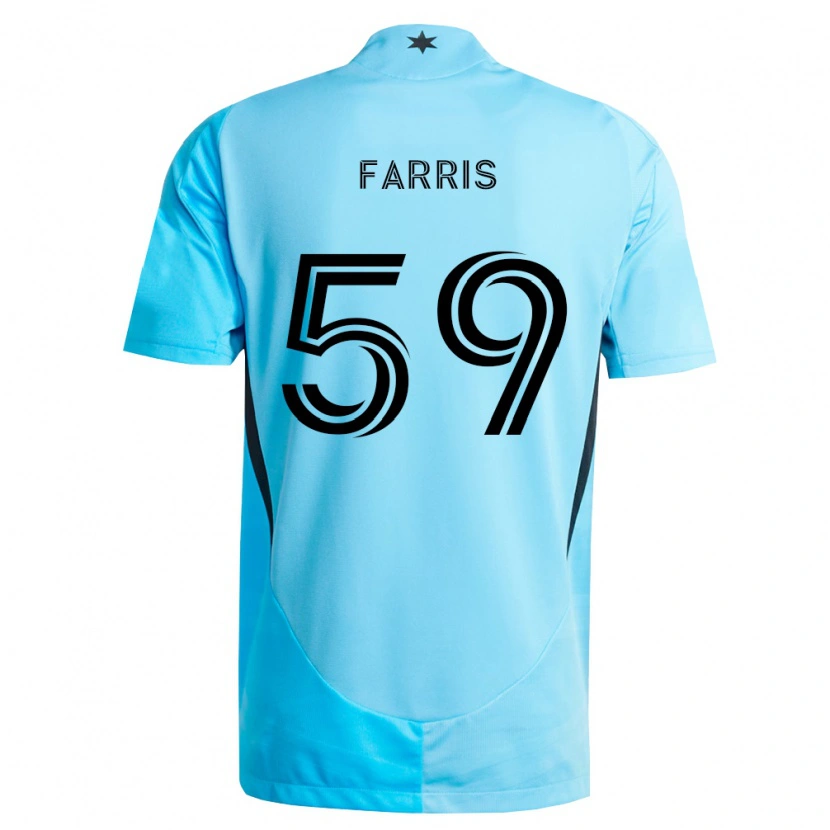 Danxen Kvinnor John Farris #59 Ljusblå Svart Bortatröja Matchtröjor 2026/27 Tröjor T-Tröja
