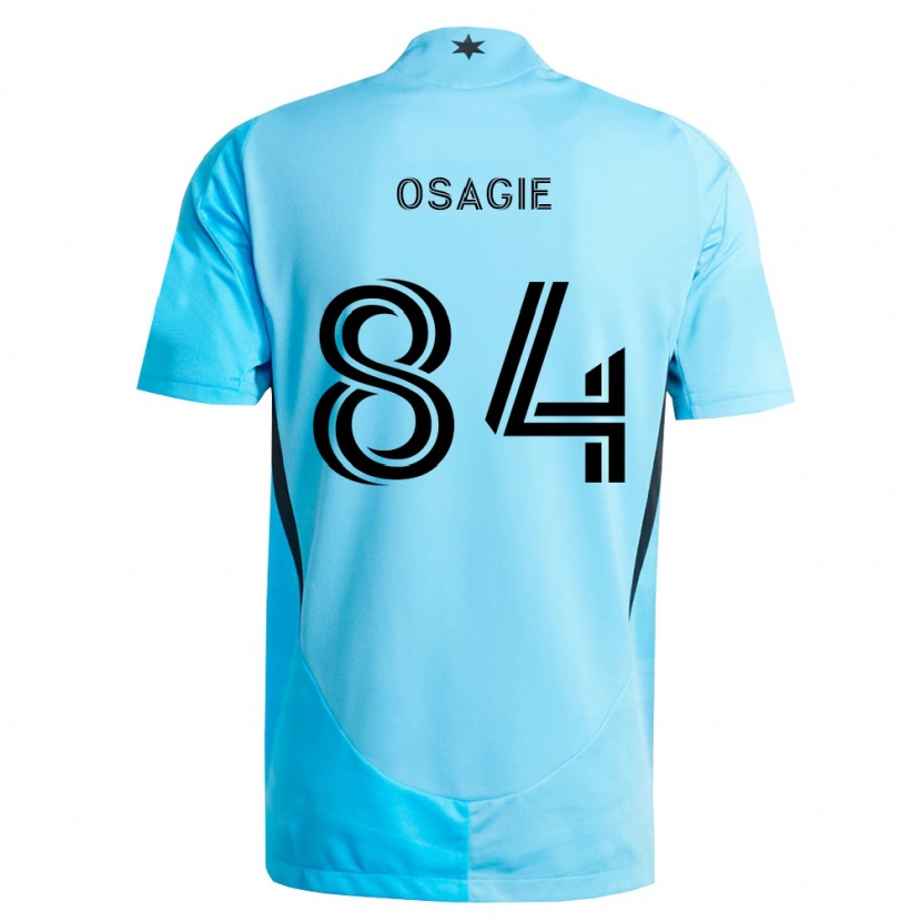 Danxen Kvinnor Nosazena Osagie #84 Ljusblå Svart Bortatröja Matchtröjor 2026/27 Tröjor T-Tröja