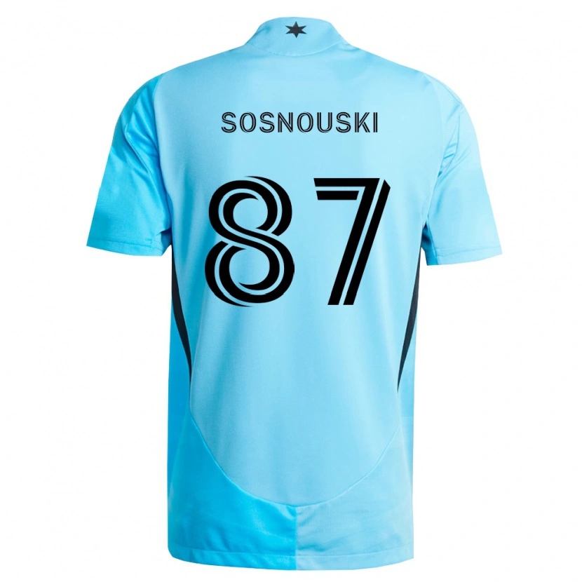 Danxen Kvinnor Justin Sosnouski #87 Ljusblå Svart Bortatröja Matchtröjor 2026/27 Tröjor T-Tröja