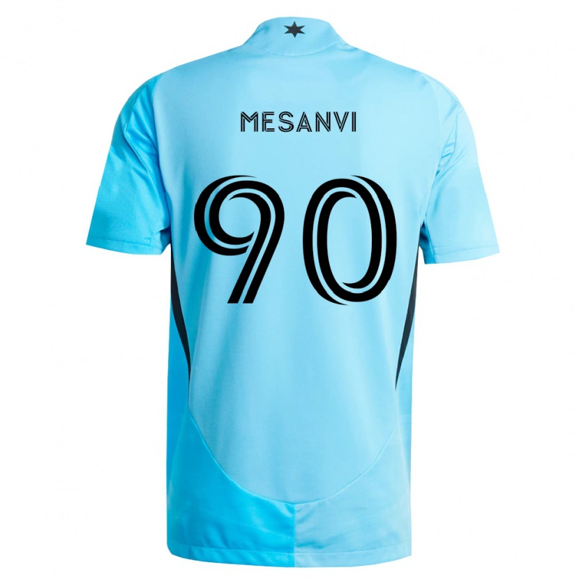 Danxen Kvinnor Loïc Mesanvi #90 Ljusblå Svart Bortatröja Matchtröjor 2026/27 Tröjor T-Tröja