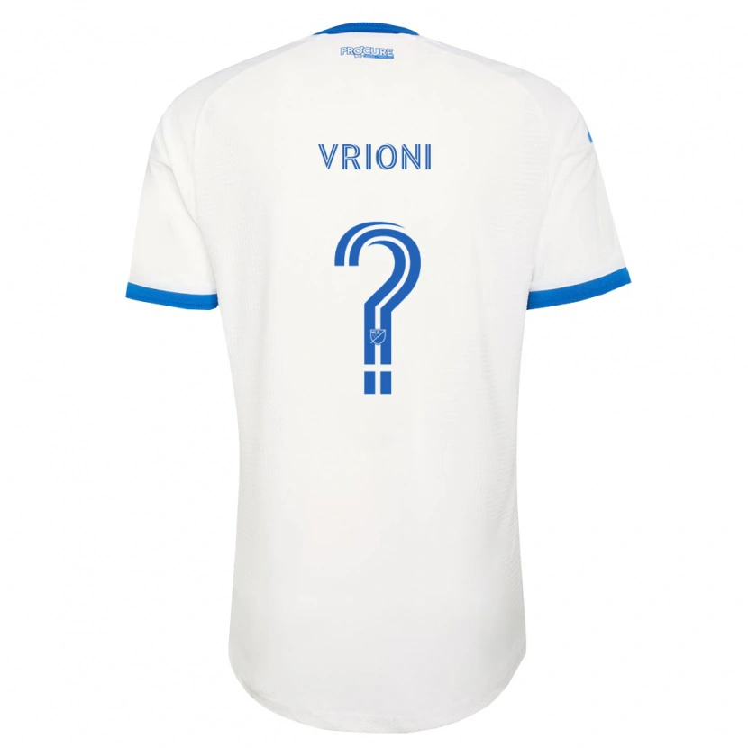 Danxen Kvinnor Giacomo Vrioni #0 Himmelsblå Vit Bortatröja Matchtröjor 2026/27 Tröjor T-Tröja