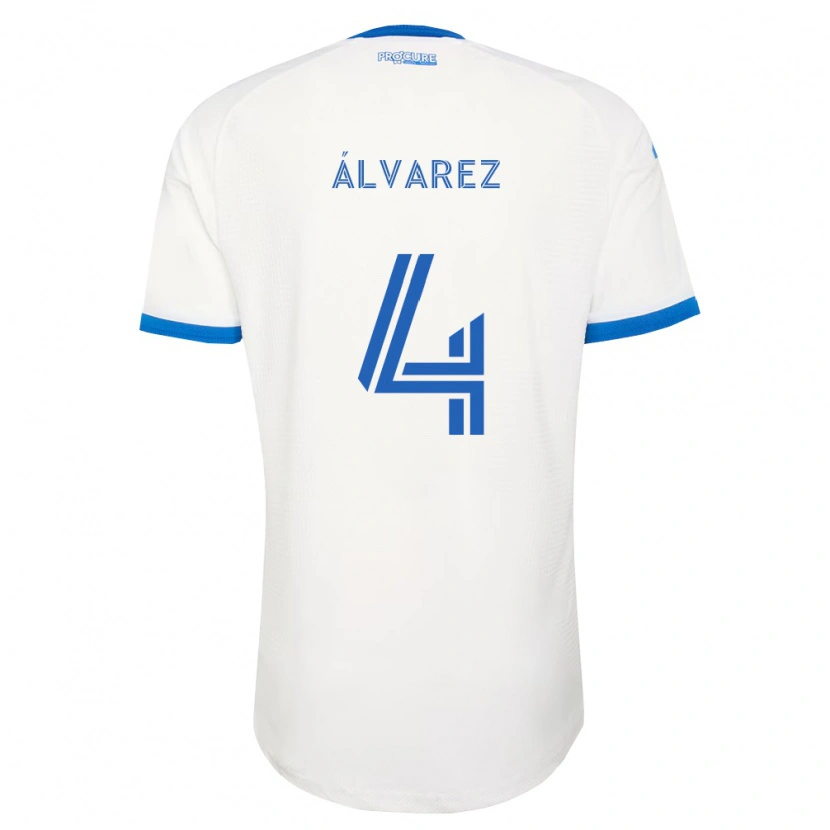 Danxen Kvinnor Fernando Álvarez #4 Himmelsblå Vit Bortatröja Matchtröjor 2026/27 Tröjor T-Tröja