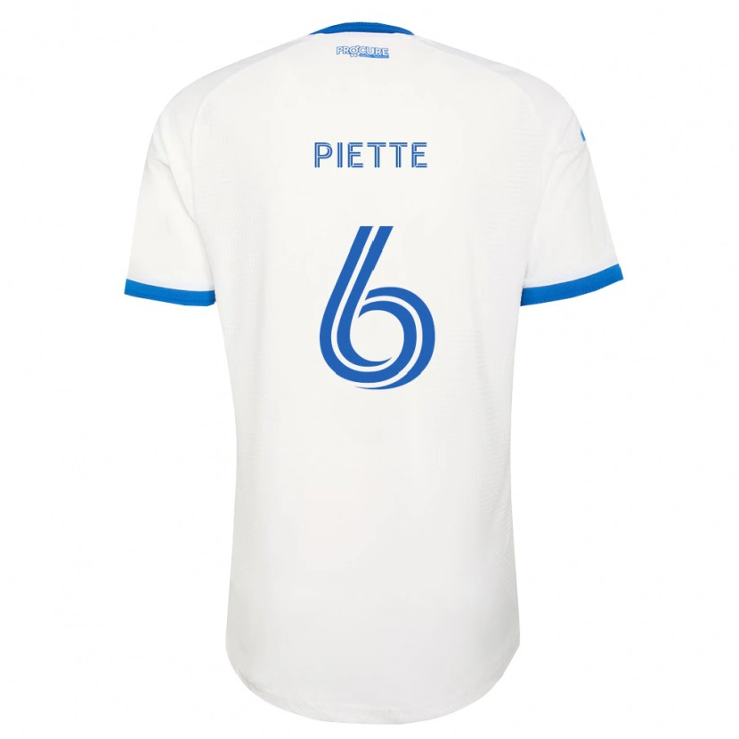 Danxen Kvinnor Samuel Piette #6 Himmelsblå Vit Bortatröja Matchtröjor 2026/27 Tröjor T-Tröja