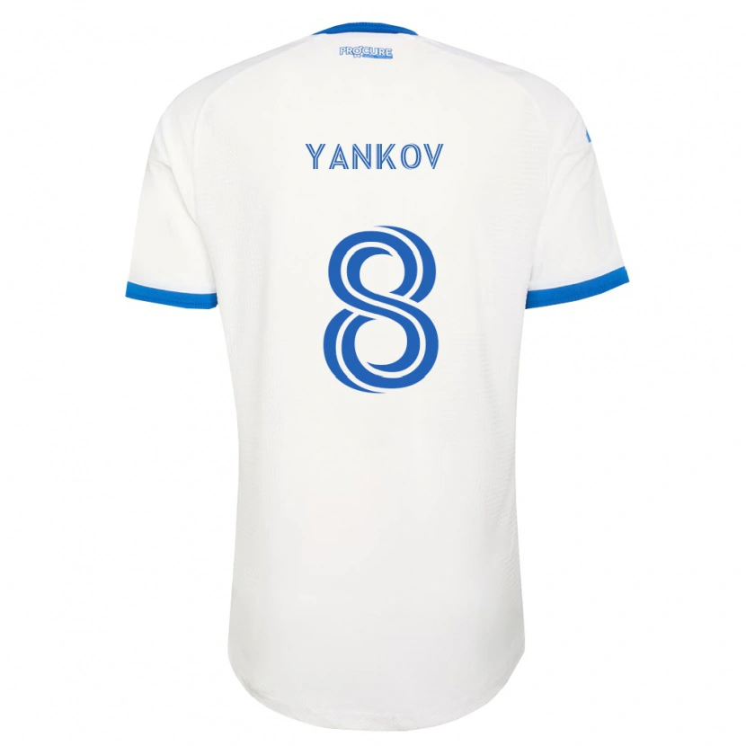 Danxen Kvinnor Dominik Yankov #8 Himmelsblå Vit Bortatröja Matchtröjor 2026/27 Tröjor T-Tröja