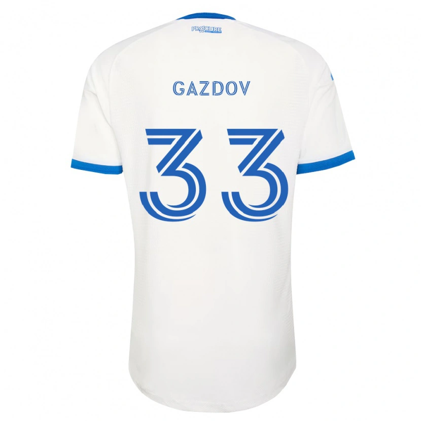 Danxen Kvinnor Emil Gazdov #33 Himmelsblå Vit Bortatröja Matchtröjor 2026/27 Tröjor T-Tröja